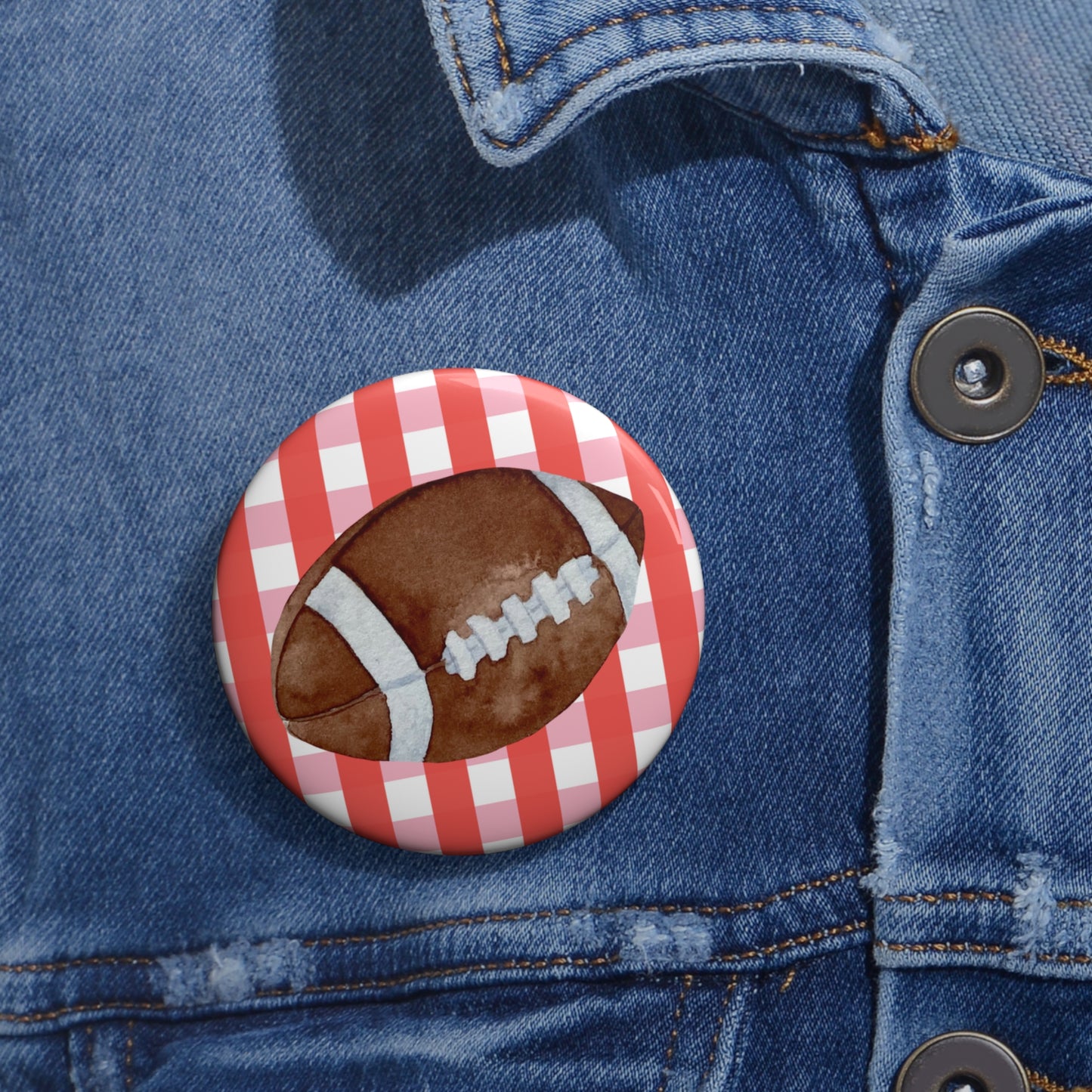 Touchdown for Red Game Day Pin