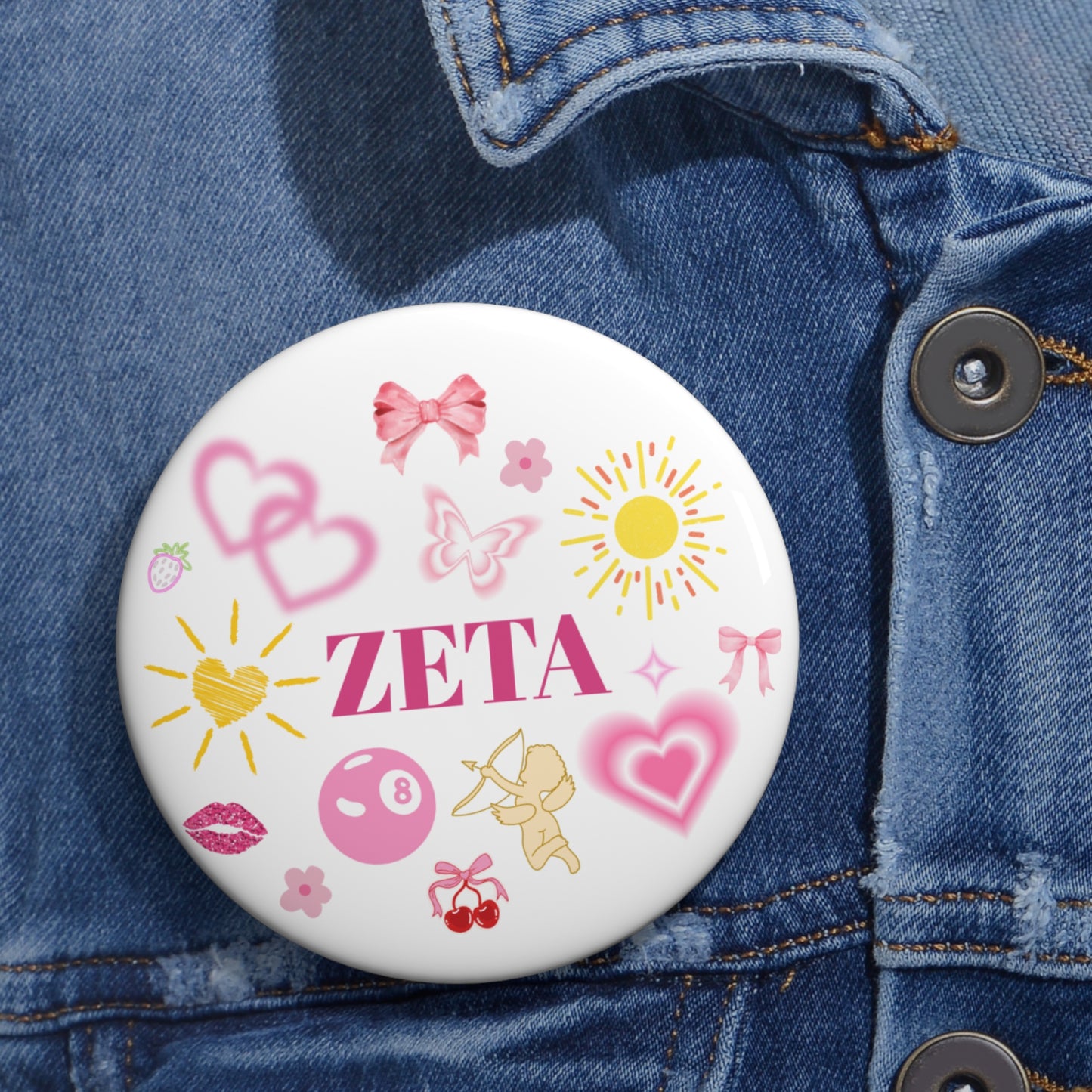 Pretty in Pink Zeta Pin