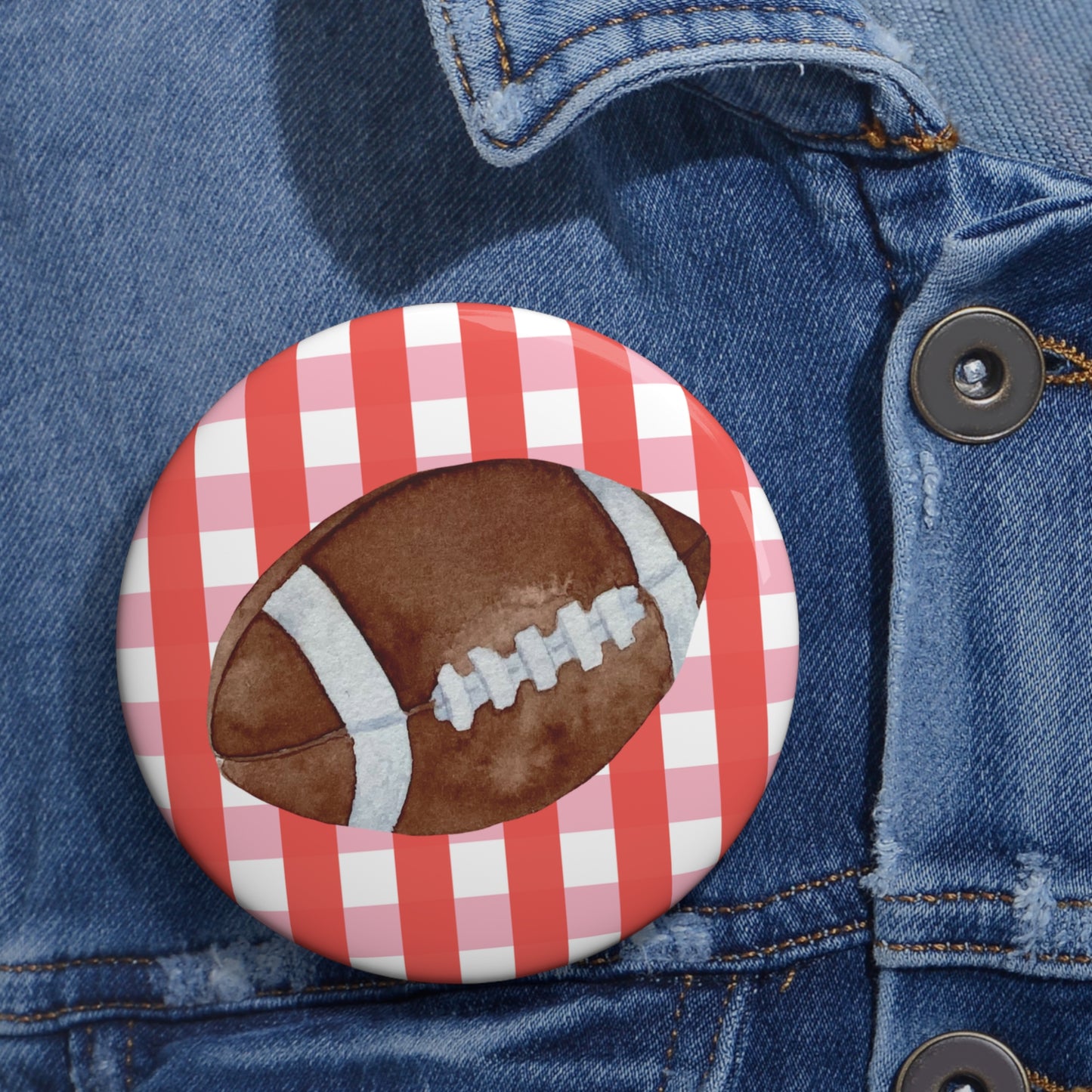 Touchdown for Red Game Day Pin