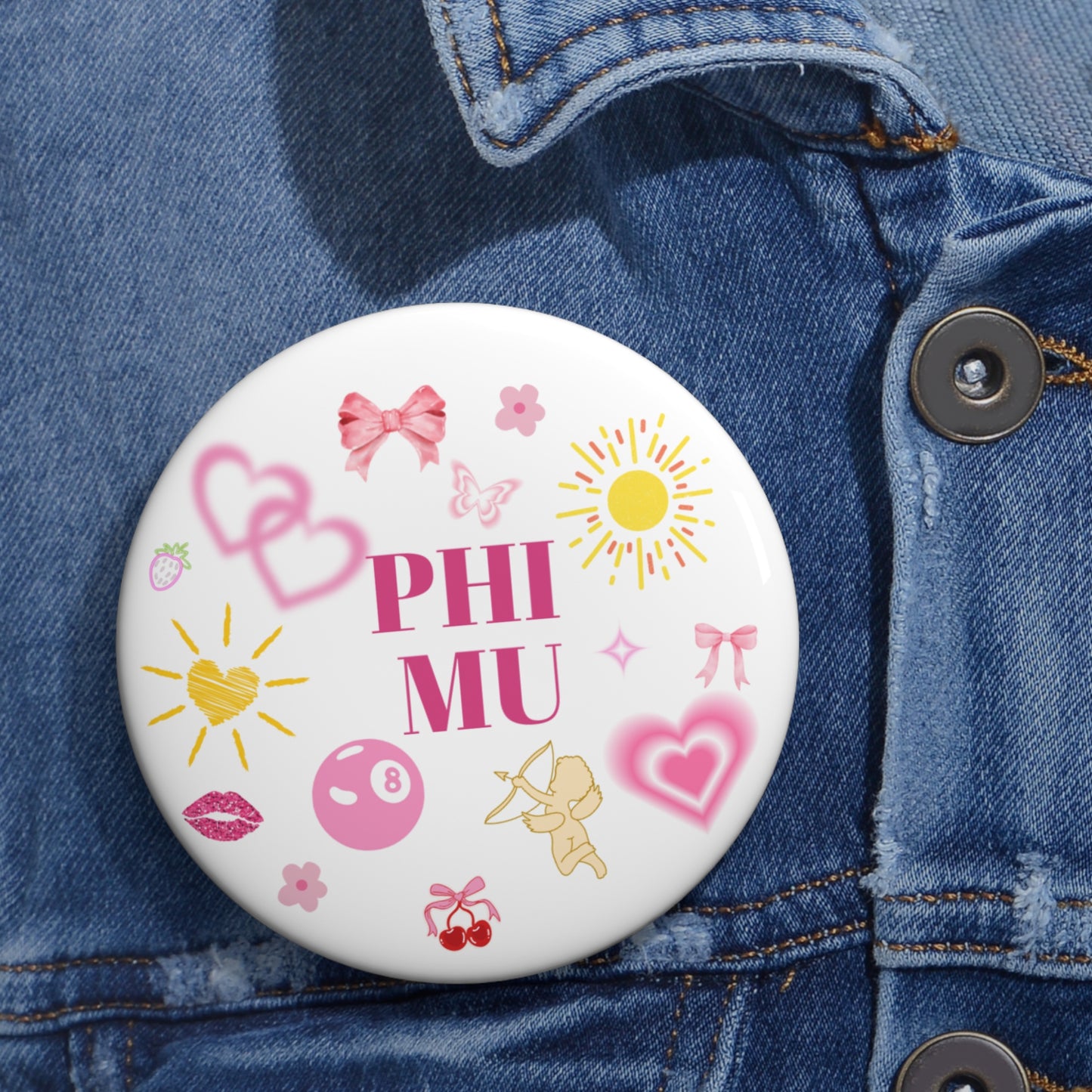 Pretty in Pink PHI MU Gameday Pin