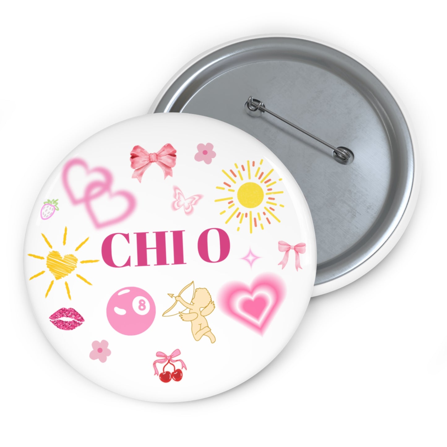 Pretty in Pink CHI O Game Day Pin