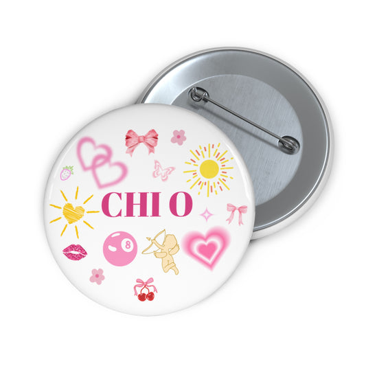 Pretty in Pink CHI O Game Day Pin