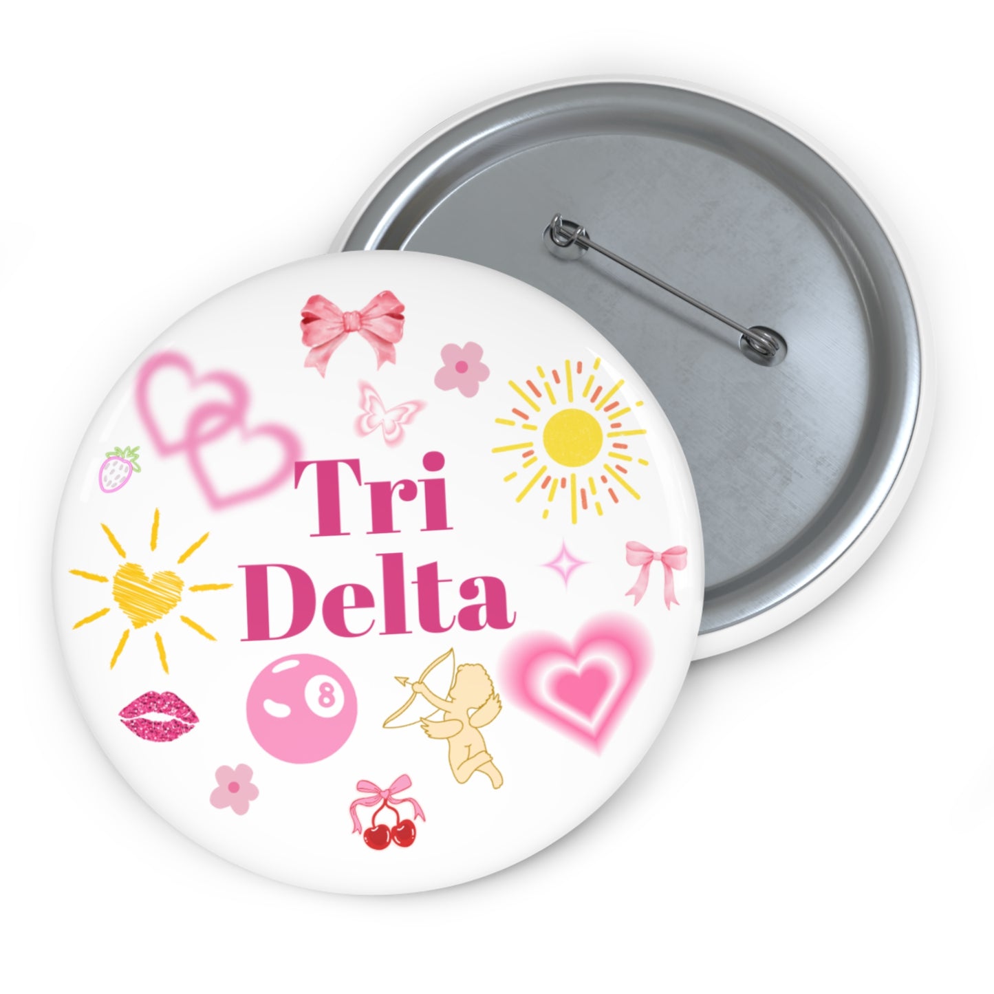 Pretty in Pink Tri Delta Game Day Pin