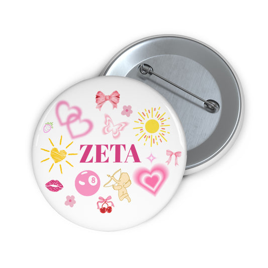 Pretty in Pink Zeta Pin