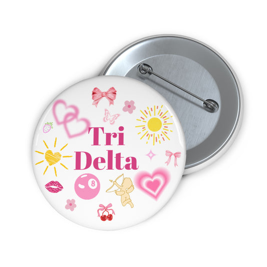 Pretty in Pink Tri Delta Game Day Pin