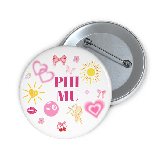 Pretty in Pink PHI MU Gameday Pin